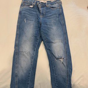 Zara Blue Ripped Jeans